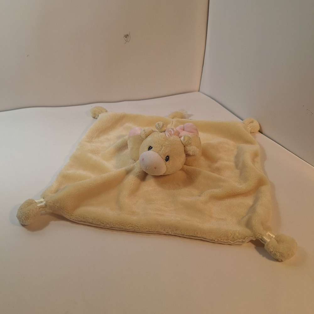 Gund Satineesnug Giraffe Security Blanket‎ Yellow Pink Satin 58999